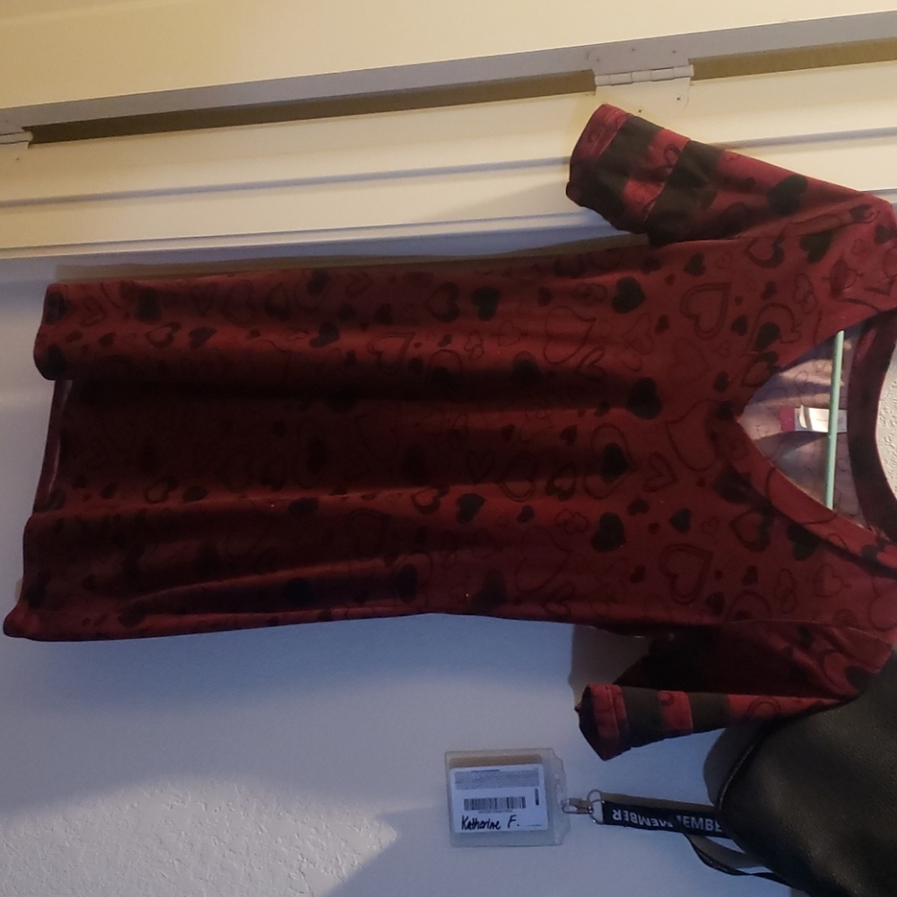 Red and black heart dress